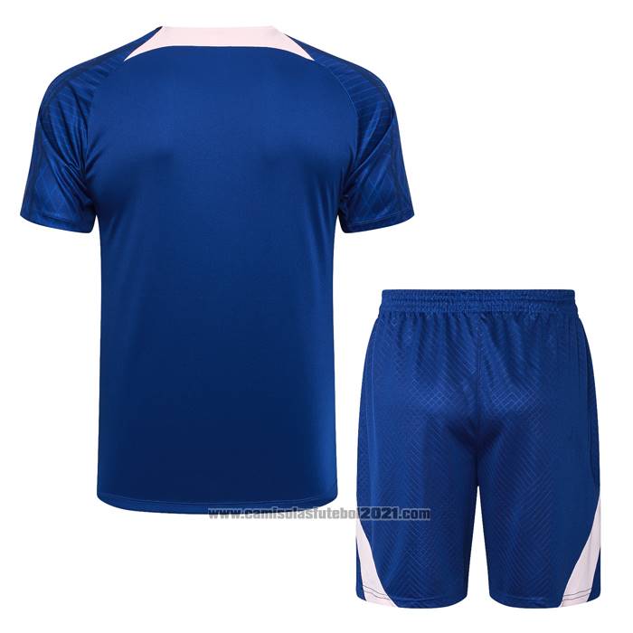 Fato de Treino Atletico Madrid Manga Curta 2023-2024 Azul - Calcas Curta